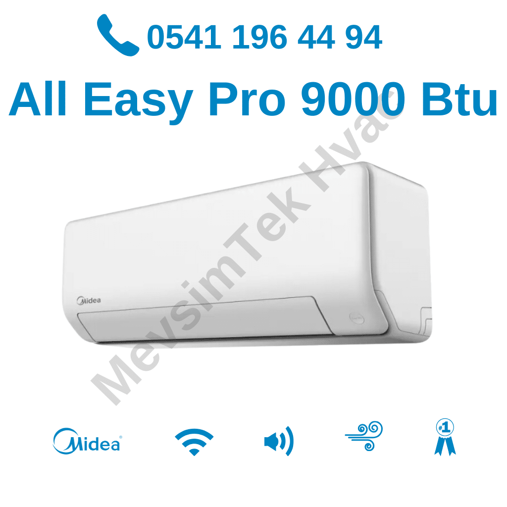 midea all easy pro 9000 btu fiyat